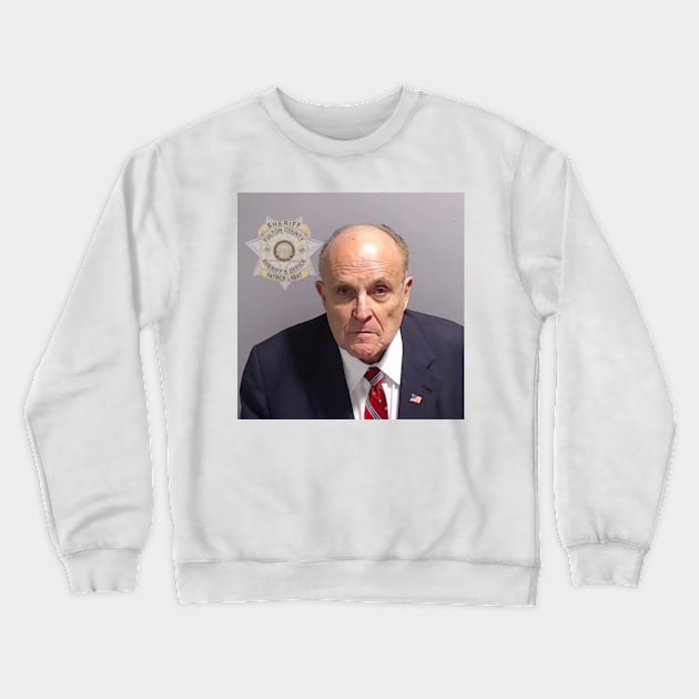 Rudy Giuliani Mugshot Crewneck Sweatshirt by artpsyops